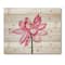Designart - Vintage Detail of A Pink Lotus - Traditional Print on Natural Pine Wood